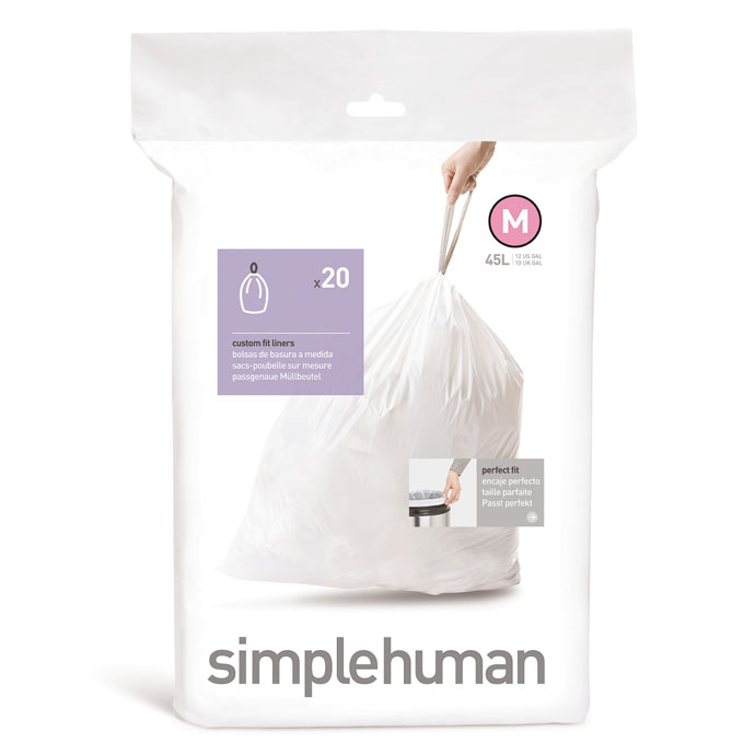 スリムタッチバーダストボックス40L | simplehuman | 使いやすい専用ごみ袋