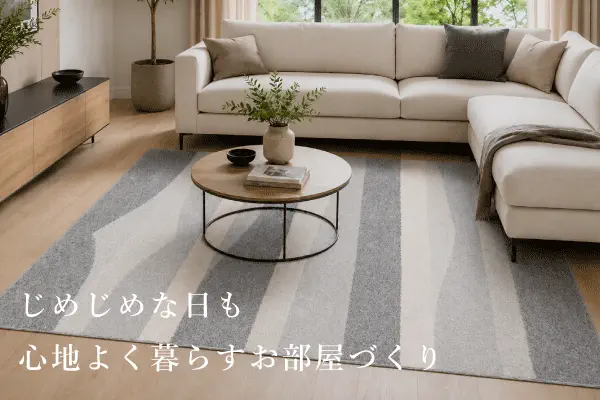 じめじめした日も心地よく過ごすお部屋の作り方