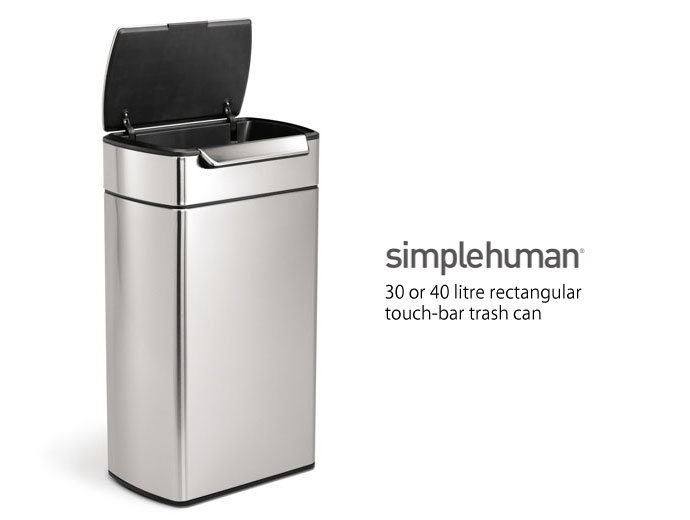 simplehuman レクタンギュラ―タッチバーダストボックス