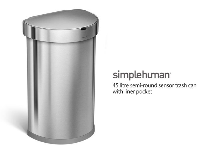 simplehuman セミラウンドセンサーダストボックス45L